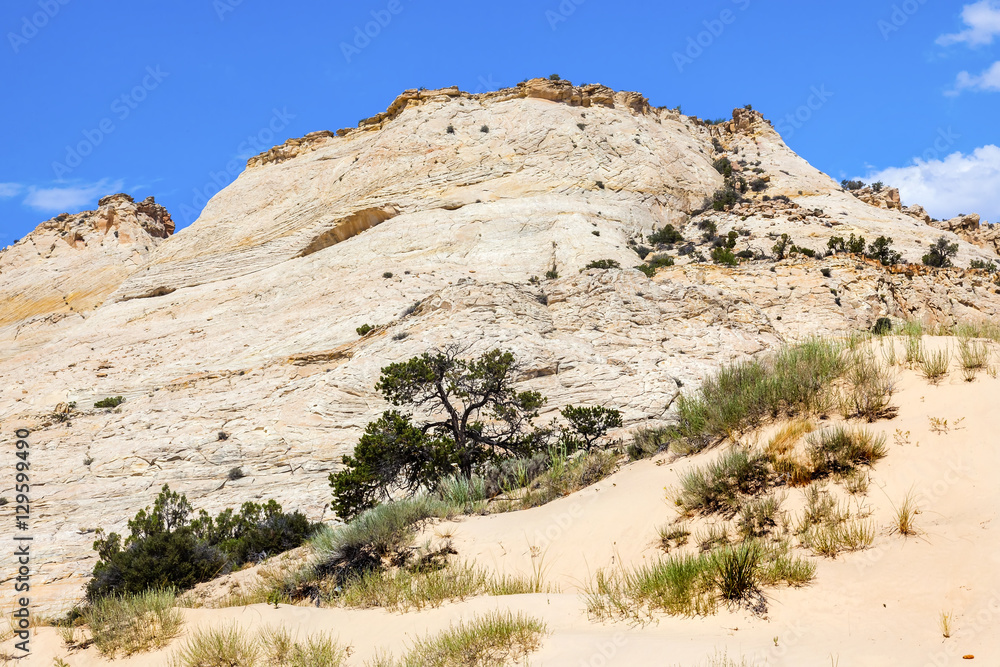 White Sandstone Mountain Near Bryce Canyon National Park Utah