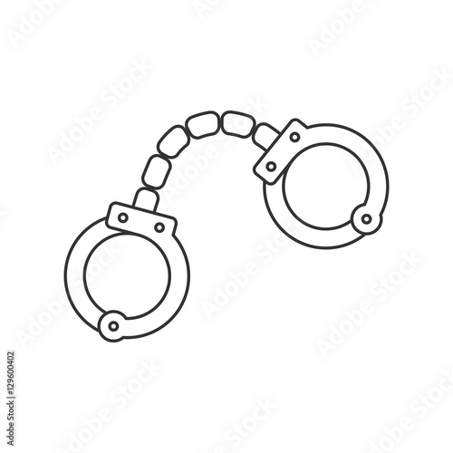 Handcuffs thin line icon