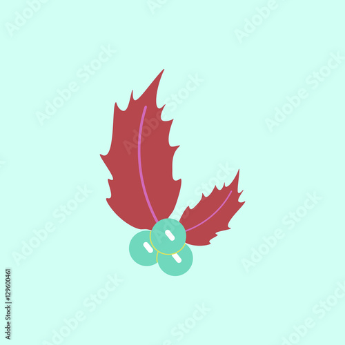 new year rowanberry Vector illustration christmas rowanberry
