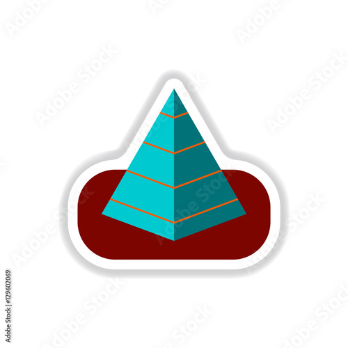 pyramid Vector illustration in paper sticker style Egypt pyramid