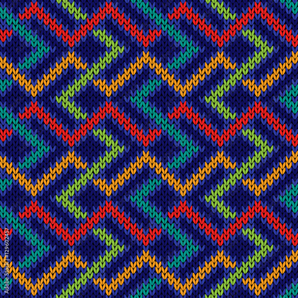 Seamless knitted colorful pattern Seamless knitted colorful pattern