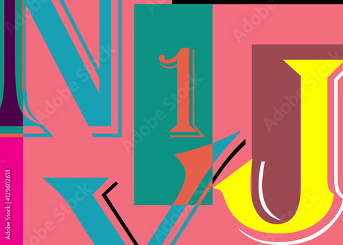 Quadro su tela font color theory