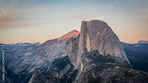 Sunset over the Half Dome, taken from Glacier Point, Yosemite National Park, California, USA