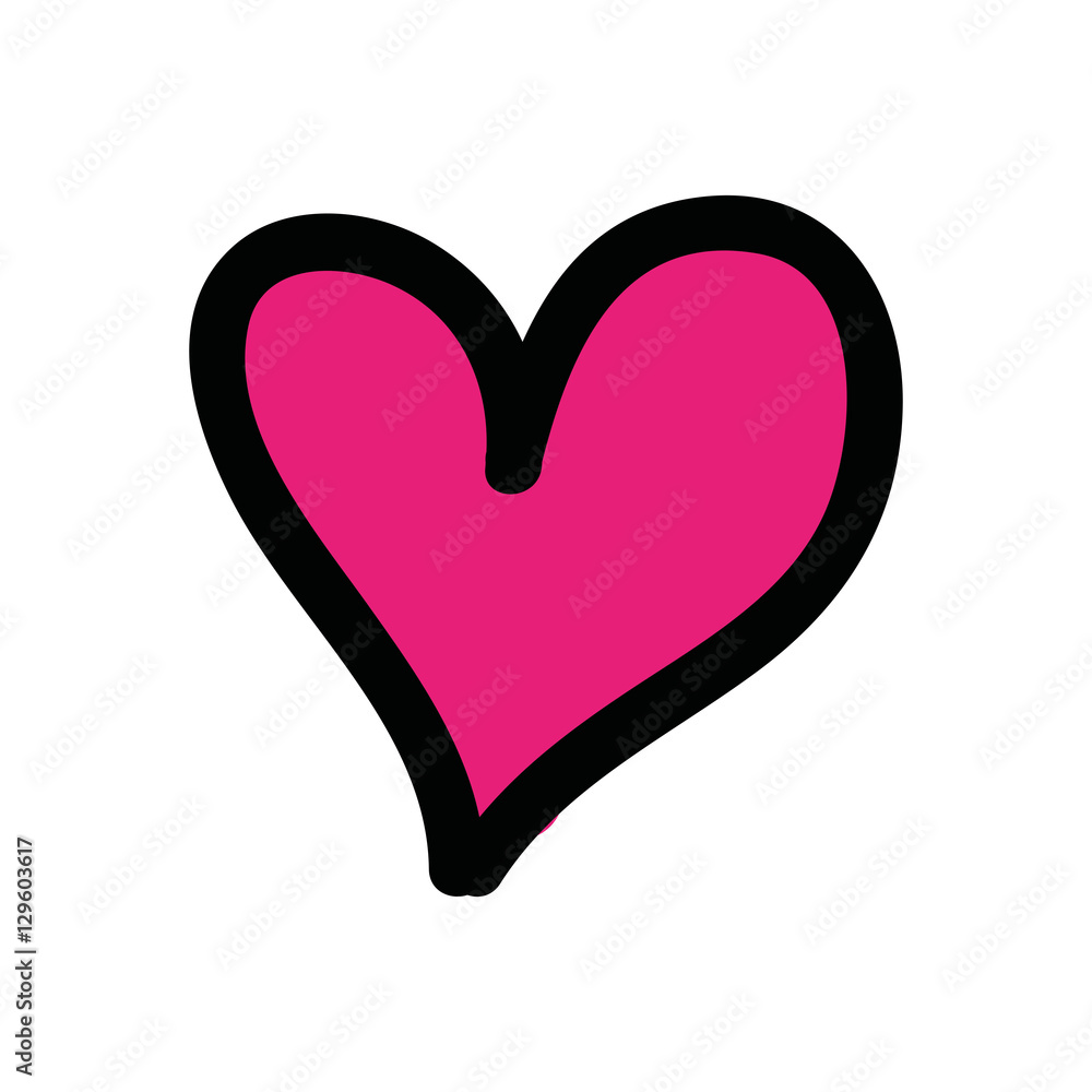 heart love drawing isolated icon vector illustration design heart love drawing isolated icon vector illustration design