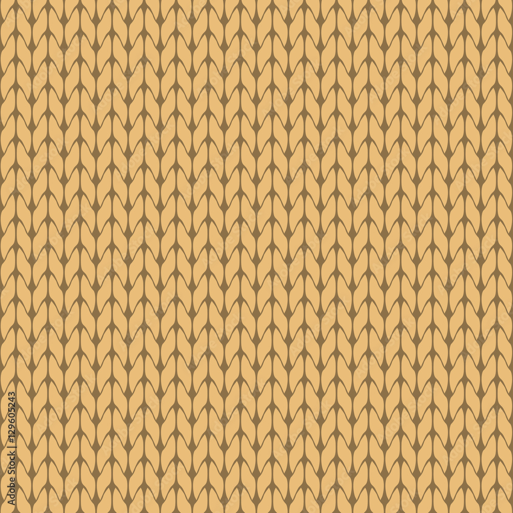 Knitted light brown background pattern vector isolated Knitted light brown background pattern vector isolated