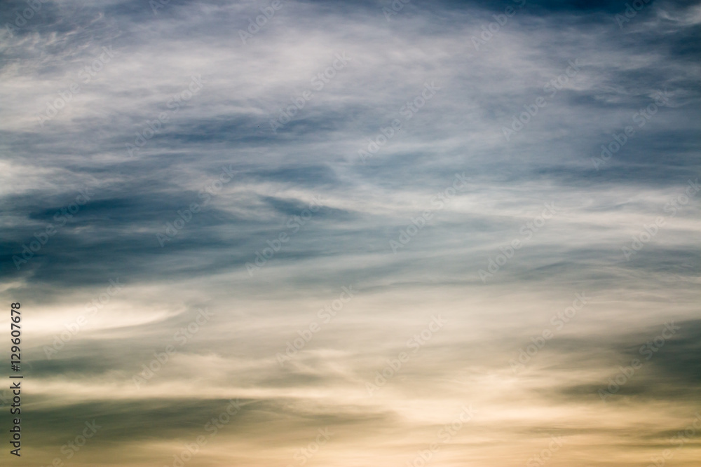 Fototapeta premium colorful dramatic sky with cloud at sunset