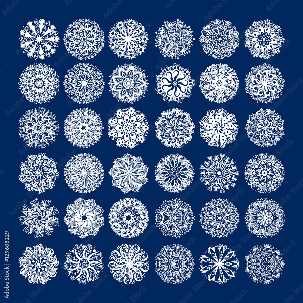 36 white circle lace pattern big collection, christmas design sn 36 white circle lace pattern big collection, christmas design sn