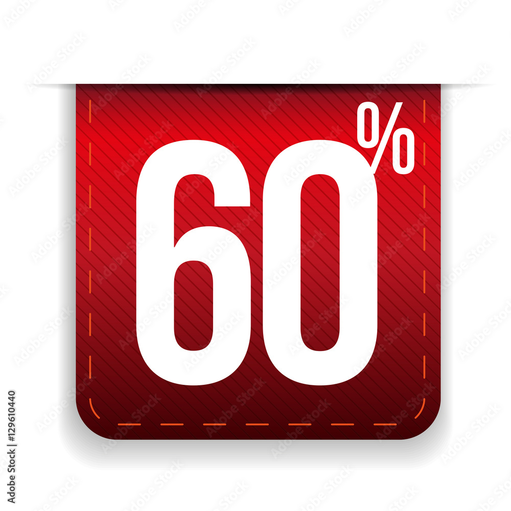 Sixty percent off ribbon red Sixty percent off ribbon red