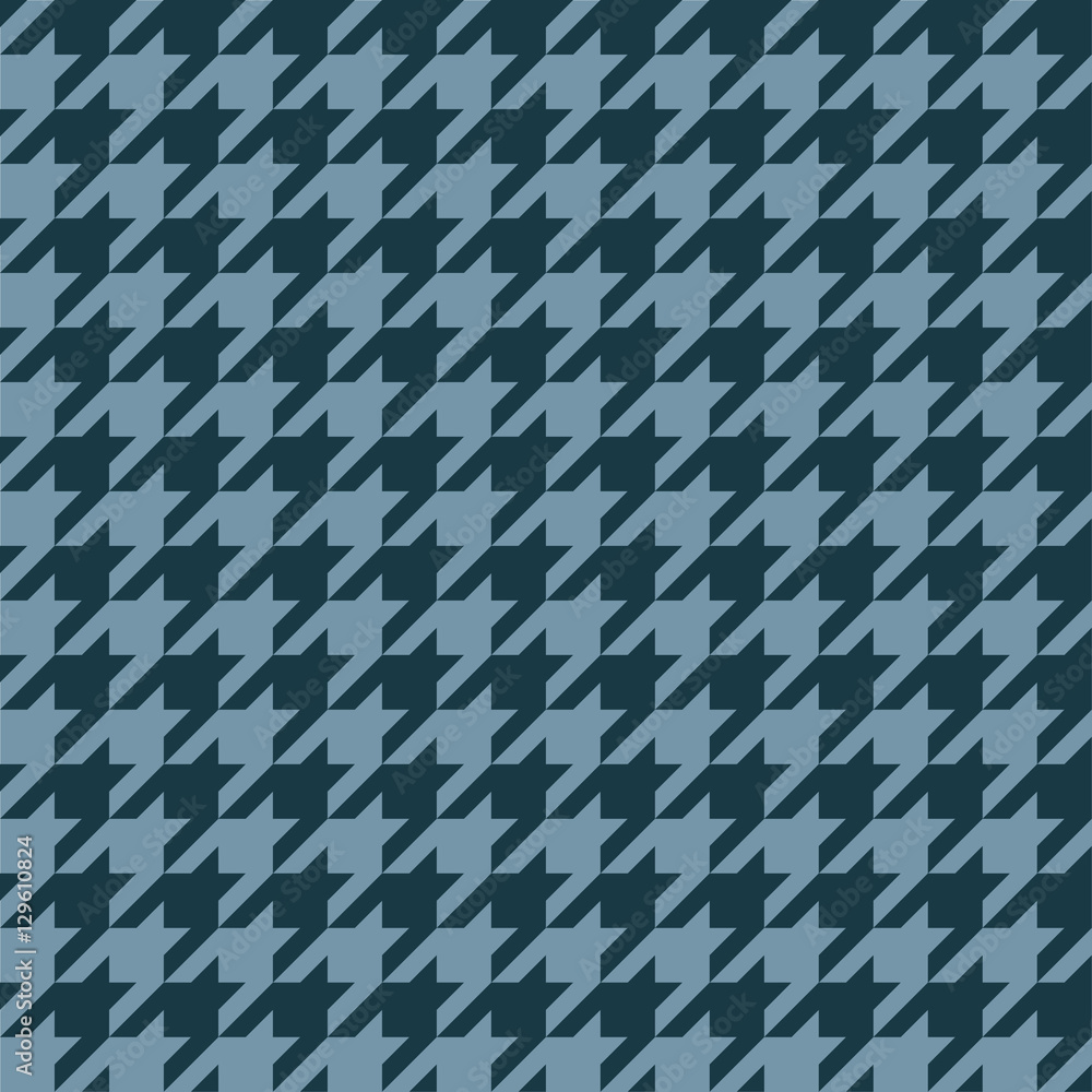 Seamless houndstooth pattern in blue grey. Vector image. Seamless houndstooth pattern in blue grey. Vector image.