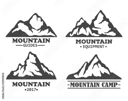 Exploration mountains with rocky peaks