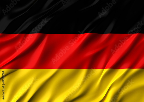 3d Waving colorful Germany flag render