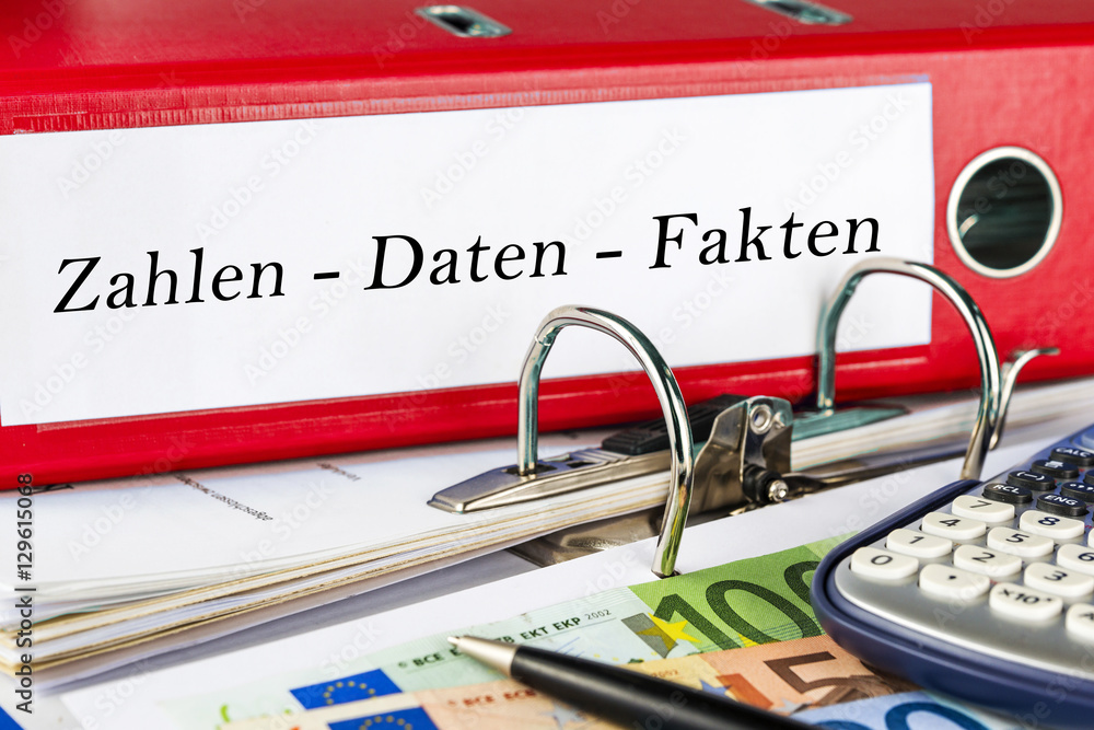 Zahlen Daten Fakten Stock Foto Adobe Stock