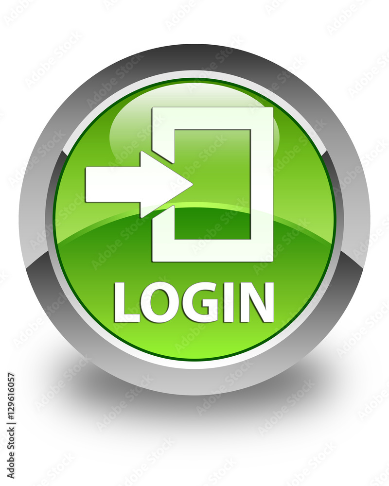 Login glossy green round button Login glossy green round button