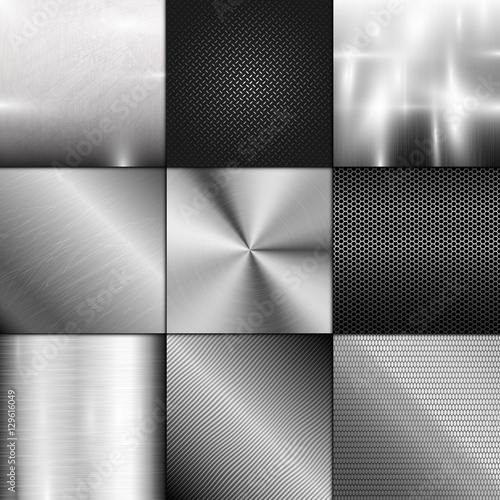 Metal texture background vector.