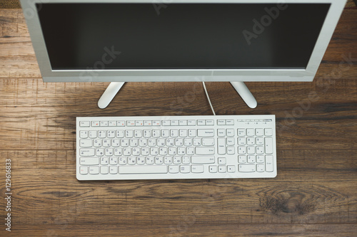 computer and keyboard