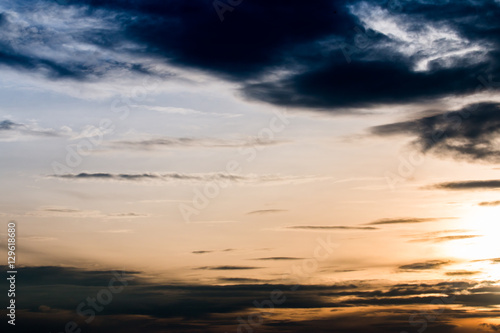 colorful dramatic sky with cloud at sunset © freedom_naruk