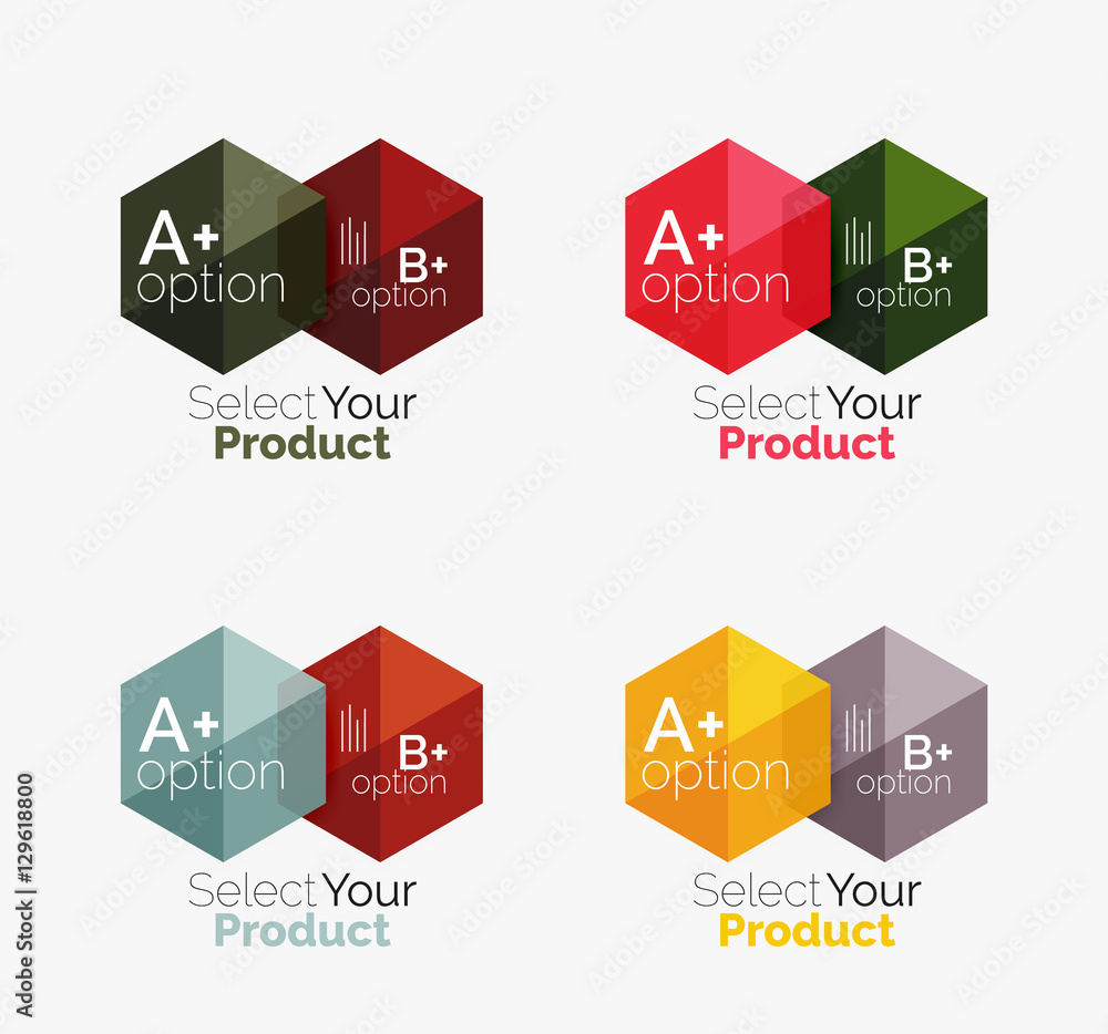 Geometric paper business infographics layouts Geometric paper business infographics layouts