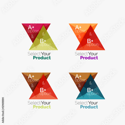 Set of triangle infographic layouts with text and options Free Download Set of triangle infographic layouts with text and options - GFXLoad