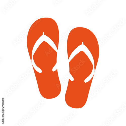 flip flops isolated icon vector illustration design