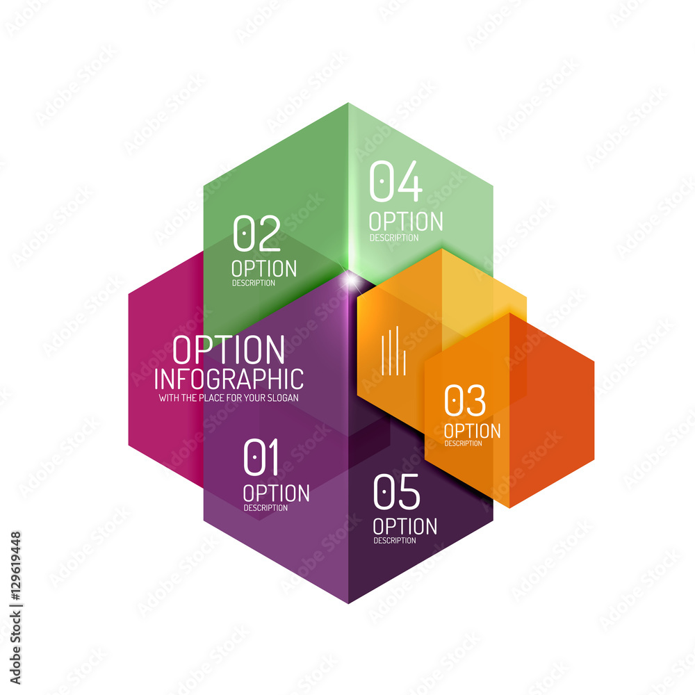 Hexagone infographic diagram templates Hexagone infographic diagram templates