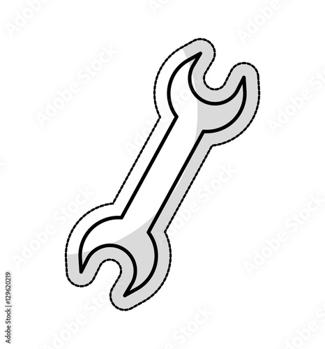 wrench tool isolated icon vector illustration design