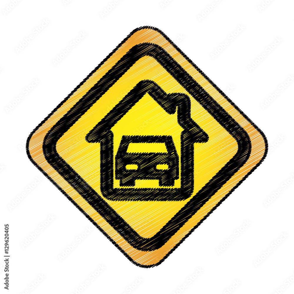 car in garage sign isolated icon vector illustration design car in garage sign isolated icon vector illustration design