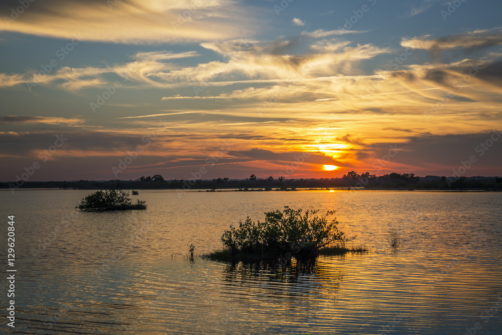 Sunset over water - Merritt Island Wildlife Refuge, Florida