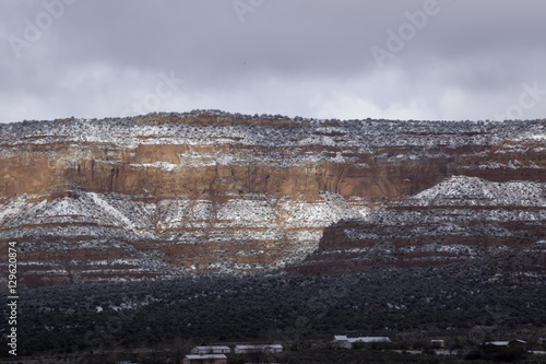 Snow on the mouontains photo