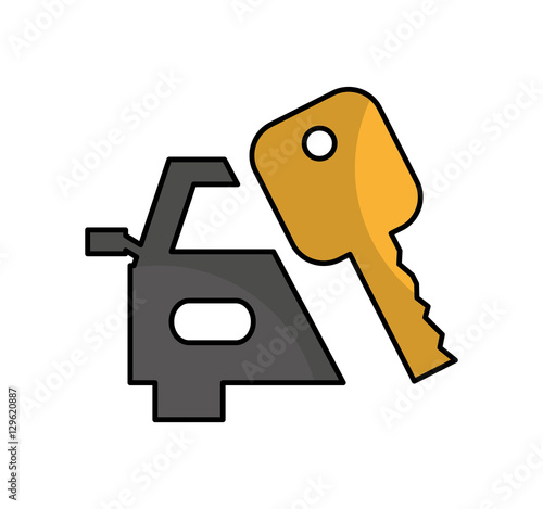key car isolated icon vector illustration design