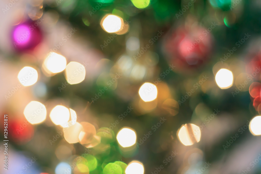 Christmas tree with bokeh light blur background Christmas tree with bokeh light blur background
