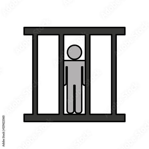 prisoner avatar silhouette icon vector illustration design