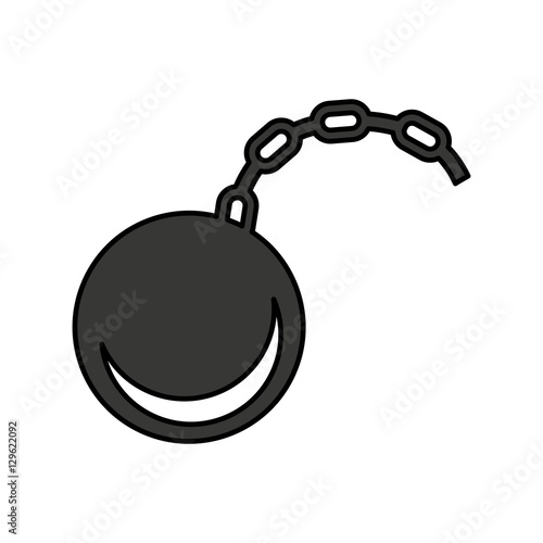 slave fetter isolated icon vector illustration design