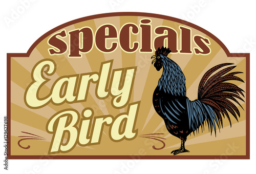 Vintage Early Bird Sign