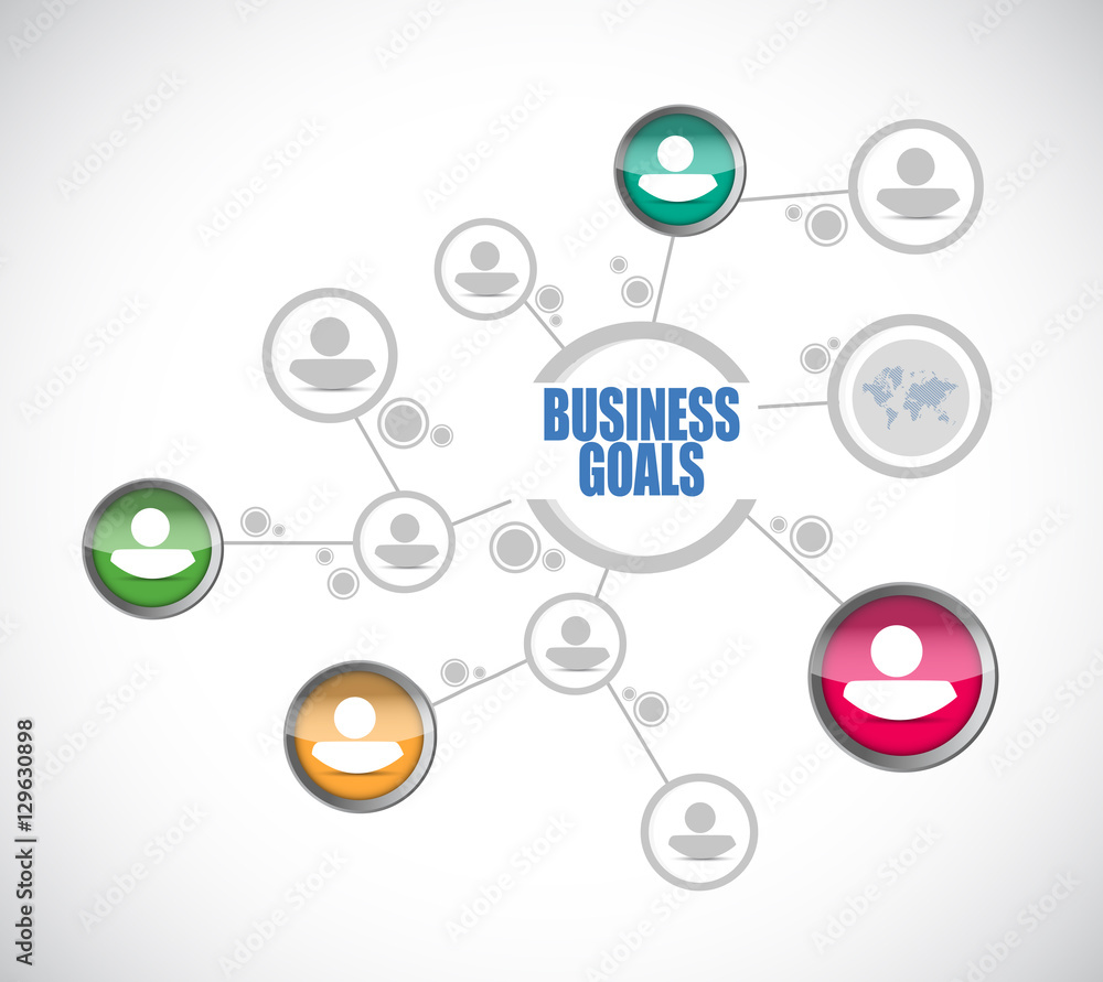 Business Goals people diagram sign concept Business Goals people diagram sign concept