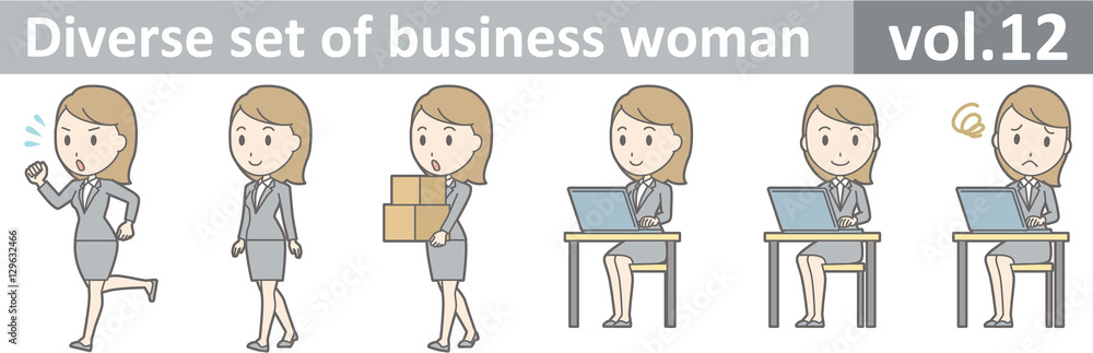 Diverse set of business woman , EPS10 vector format vol.12 Diverse set of business woman , EPS10 vector format vol.12