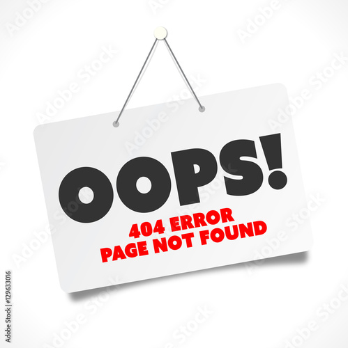 Oops ! / 404 error / Page not found, 