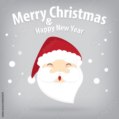 santa claus and snow theme, merry christmas and happy new year o © afe207