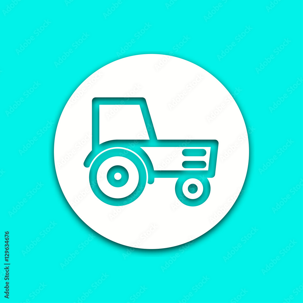 Tractor - vector icon. Tractor - vector icon.