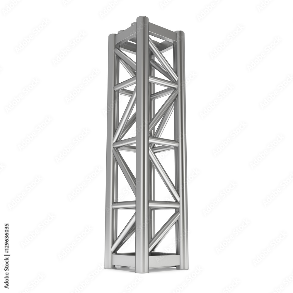 Steel truss girder element. 3d render isolated on white Steel truss girder element. 3d render isolated on white