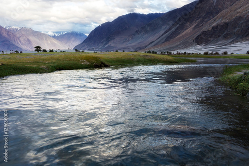 Natural landscape in Nubra valley photo