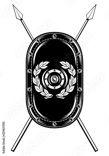 shield and crossed spears