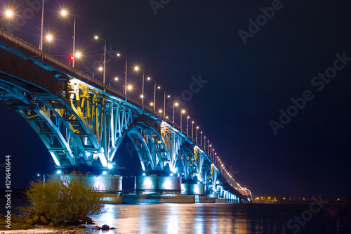 Night bridge with illumination  © Irina