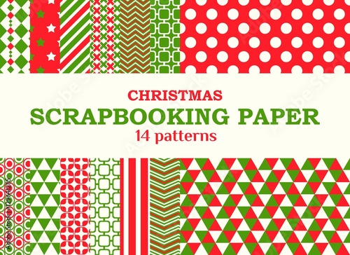 Set of 14 Christmas patterns. 