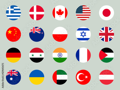 Collection of flags of the world on a white background. Vector illustration. Free Download Collection of flags of the world on a white background. Vector illustration. - GFXLoad