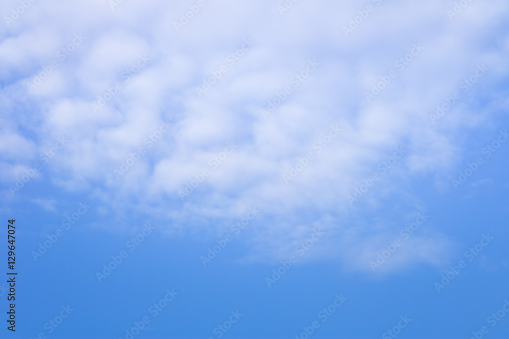 Fototapeta premium Blue sky with white cloud background