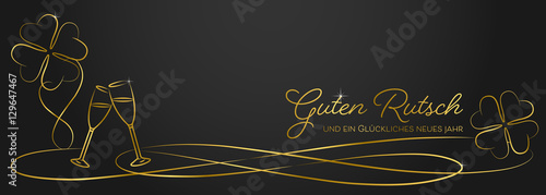 Silvester Dekoration - Schwarz/Gold