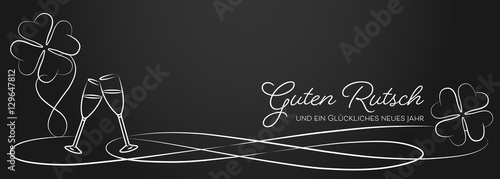 Silvester Dekoration - Schwarz/Weiß