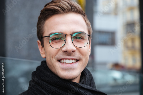 Close up smiling business man