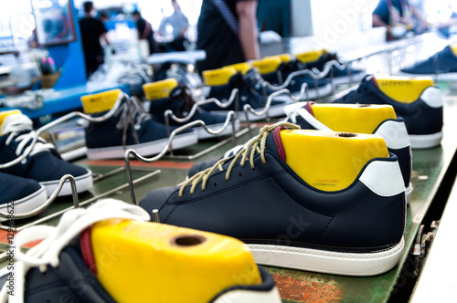 shoe making line in factory