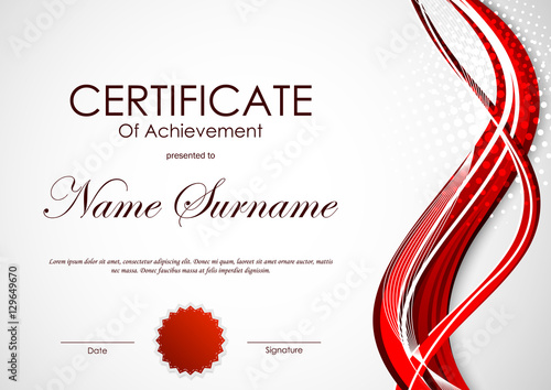 Certificate of achievement template